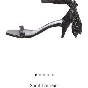 Authentic Saint Laurent ankle wrap sandals. These look incredible on!